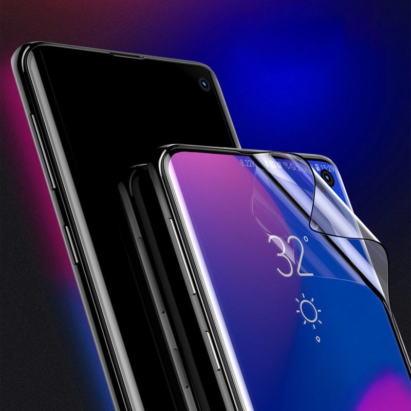 [Pachet 2x] Folie Ecran Samsung Galaxy S10 Baseus 3D FullScreen Curved Anti-BlueLight - Black