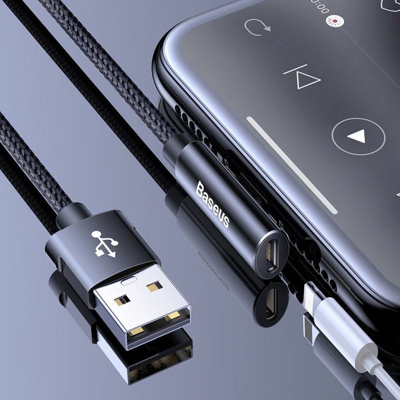 Cablu audio iPhone convertor USB 2xLightning Baseus, CALLD-A01