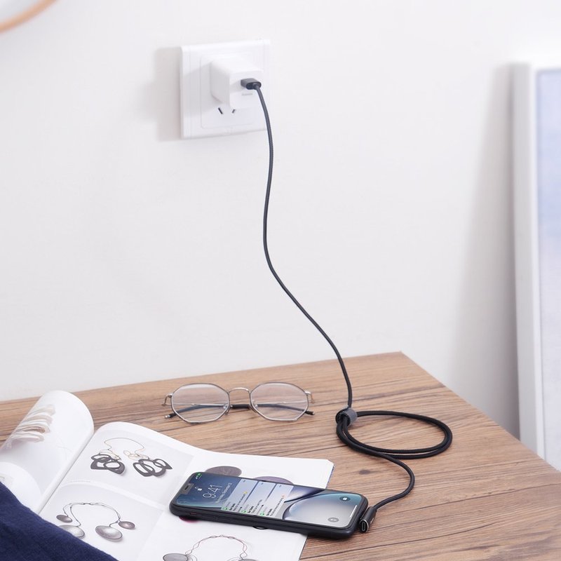 Cablu audio iPhone convertor USB 2xLightning Baseus, CALLD-B01