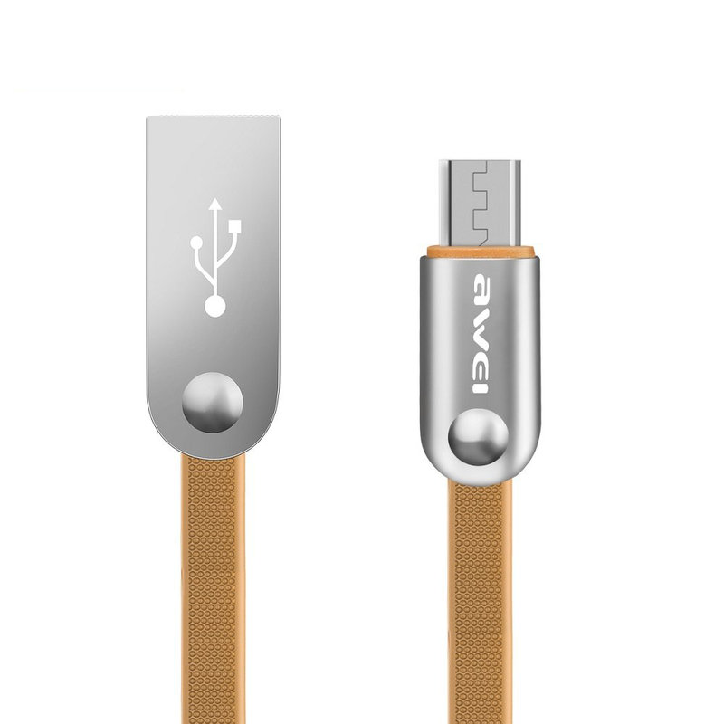 Cablu de date Awei CL-18 Micro-USB Fast Charge 3.0, 2M – Maro