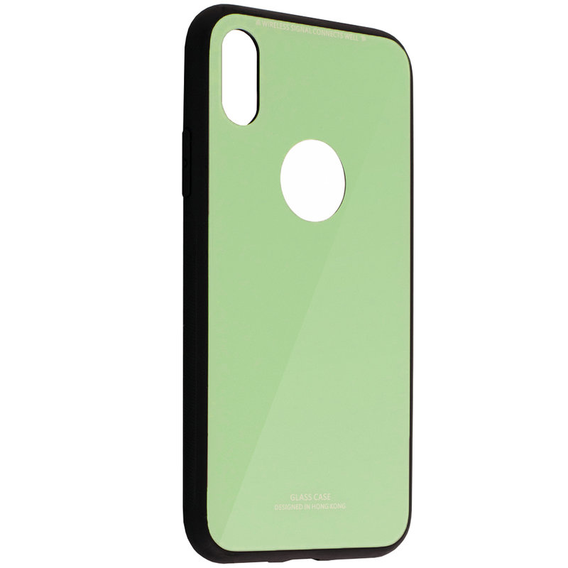 Husa iPhone X, iPhone 10 Glass Series - Verde