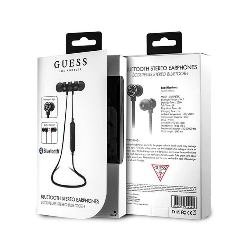 Casti De Telefon In-Ear Sport Bluetooth Cu Microfon Guess GUEPBTBK - Negru