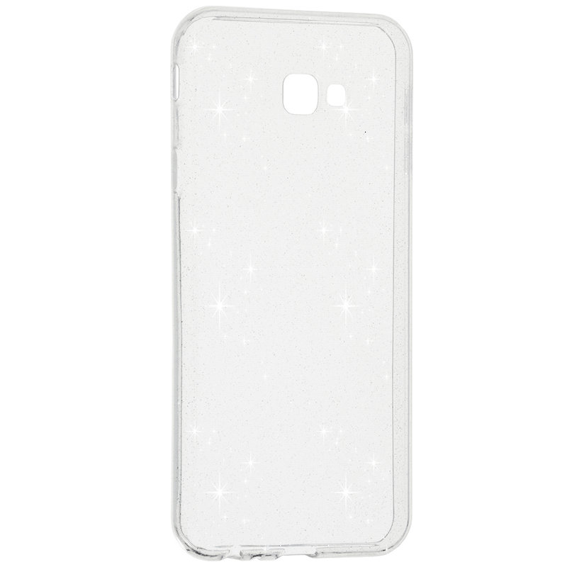 Husa Samsung Galaxy J4 Plus Silicon Crystal Glitter Case - Transparent