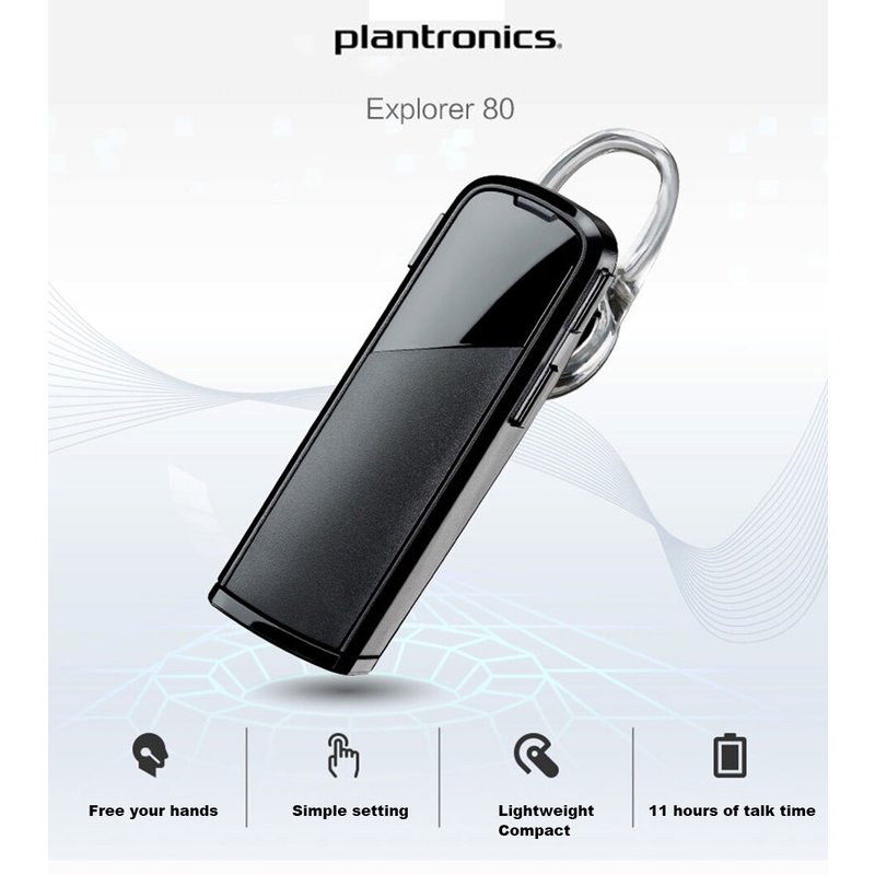 Casca Bluetooth Plantronics Explorer 80 Multipoint - Black