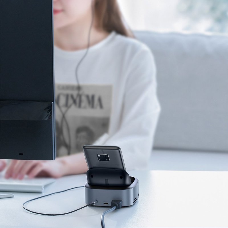 Docking Station Baseus Intelligent HUB Expand Socket CAHUB-S0G - Gri