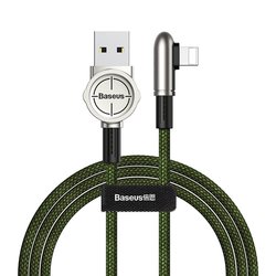 Cablu de date Baseus USB for Lightning Exciting Mobile Game 1.5 A - Green