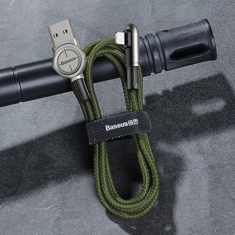 Cablu de date Baseus USB for Lightning Exciting Mobile Game 1.5 A - Green