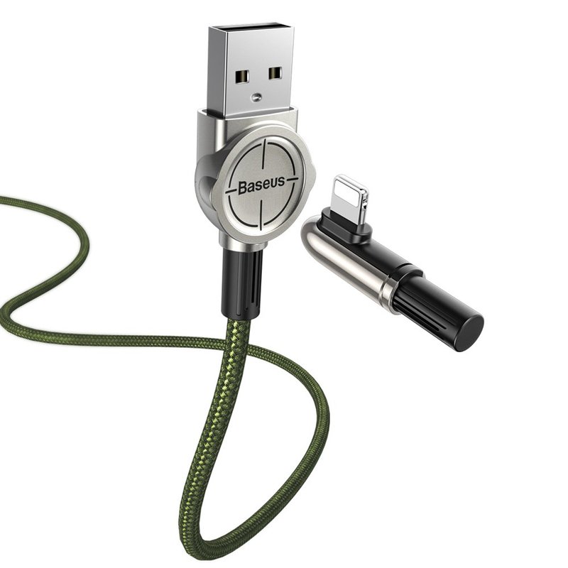 Cablu de date Baseus USB for Lightning Exciting Mobile Game 1.5 A - Green