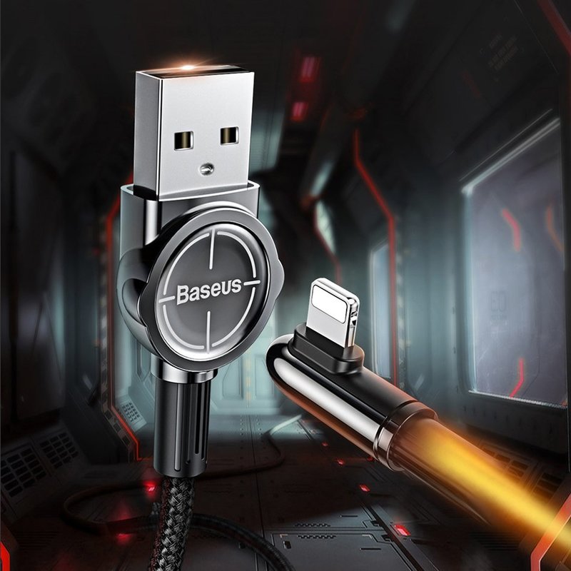 Cablu de date Baseus USB for Lightning Exciting Mobile Game 1.5 A - Green