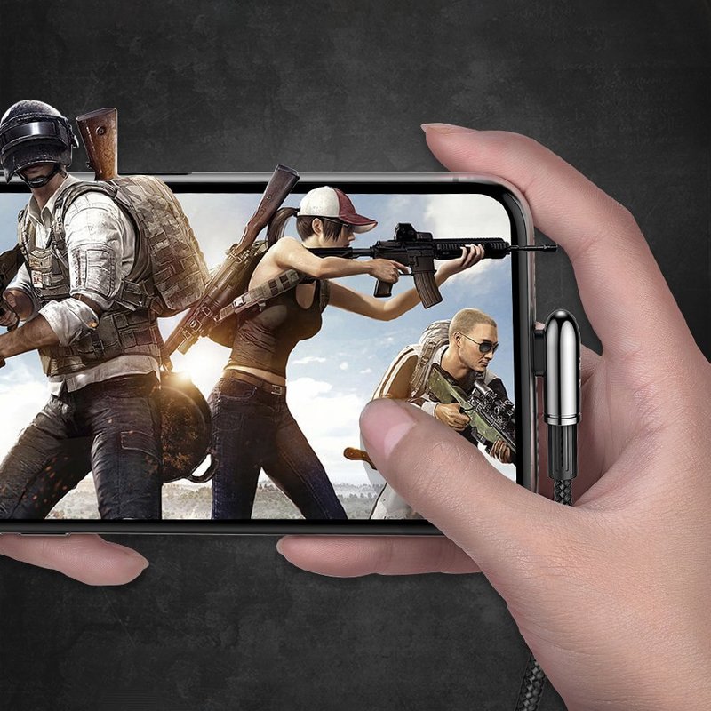 Cablu de date Baseus USB for Lightning Exciting Mobile Game 1.5 A - Green