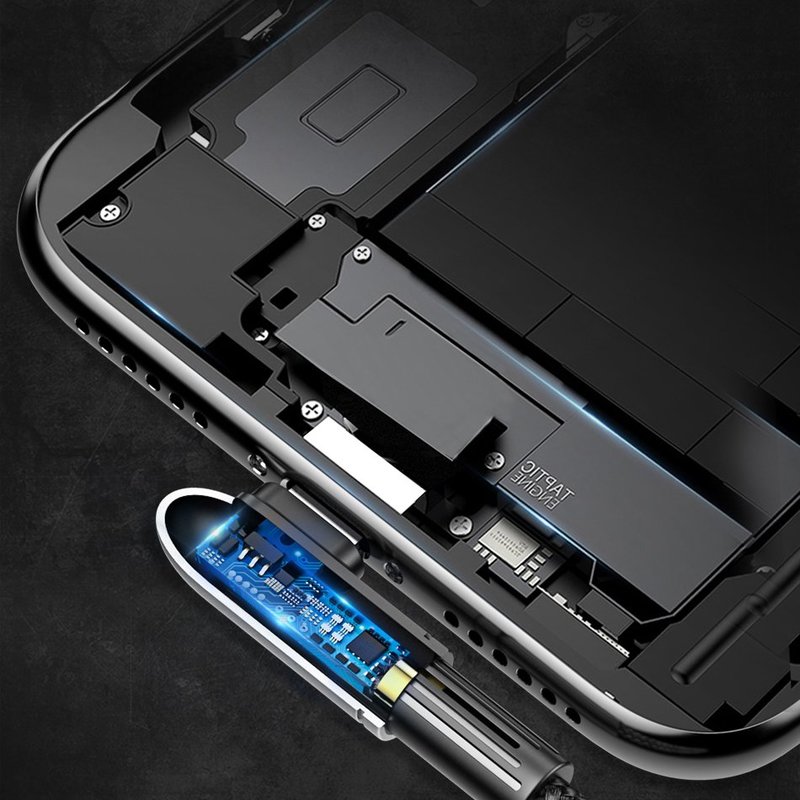 Cablu de date Baseus USB for Lightning Exciting Mobile Game 1.5 A - Green