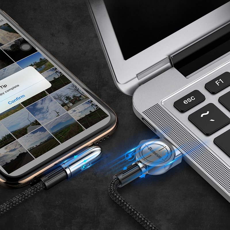 Cablu de date Baseus USB for Lightning Exciting Mobile Game 1.5 A - Green