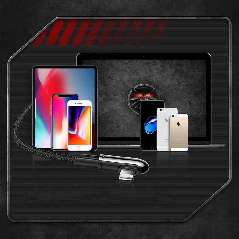 Cablu de date Baseus USB for Lightning Exciting Mobile Game 1.5 A - Green