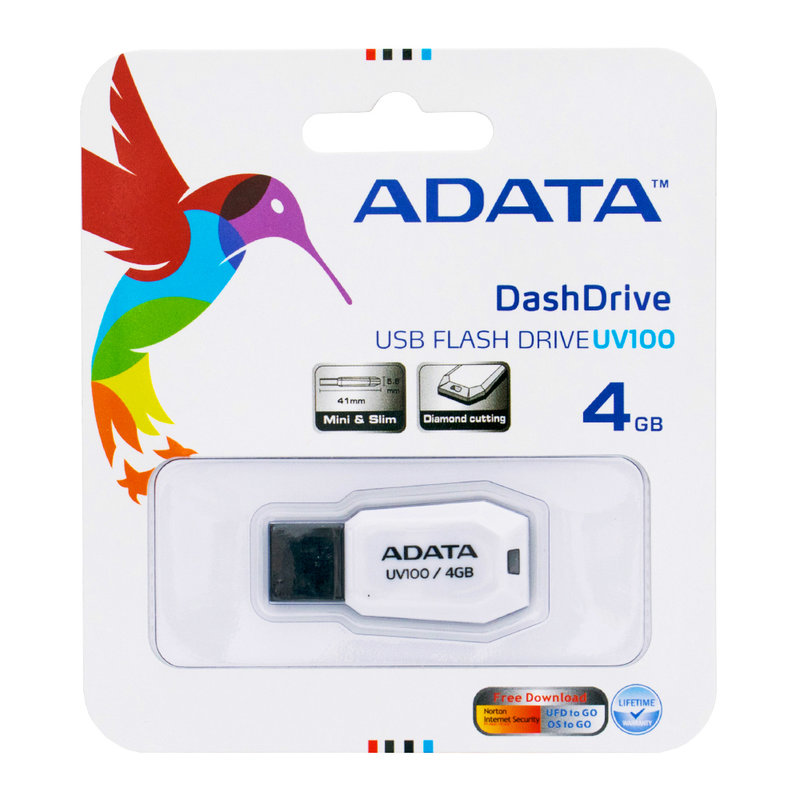 Stick Memorie ADATA DashDrive UV100 4GB - White