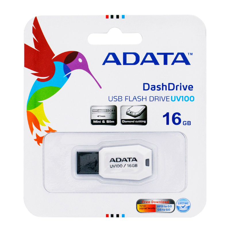 Stick Memorie ADATA DashDrive UV100 16GB - White
