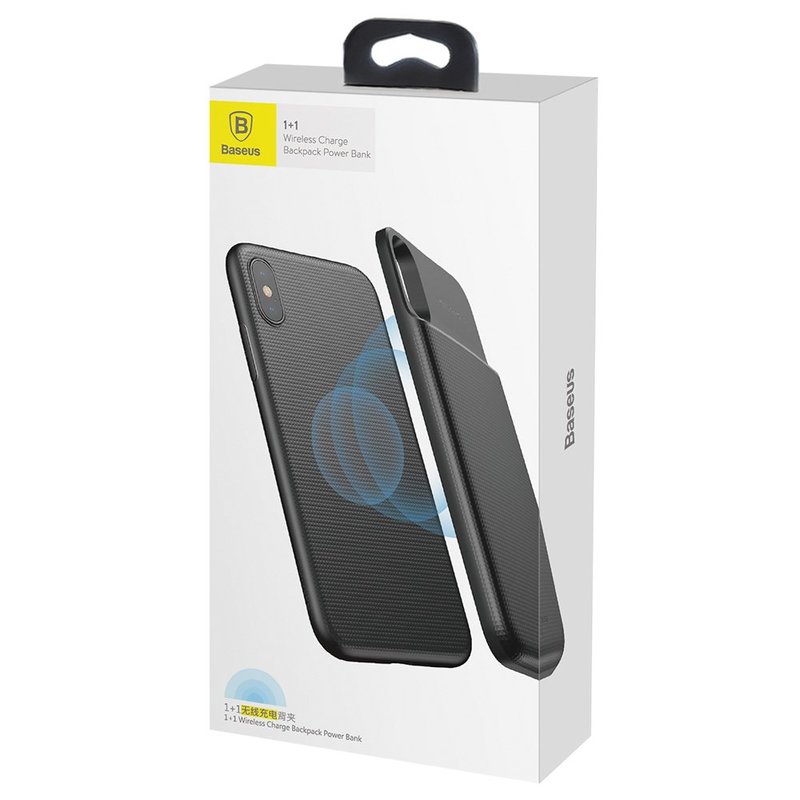 Incarcator Wireless Portabil Iphone X Baseus Backpack 1+1 5000mAh - Black