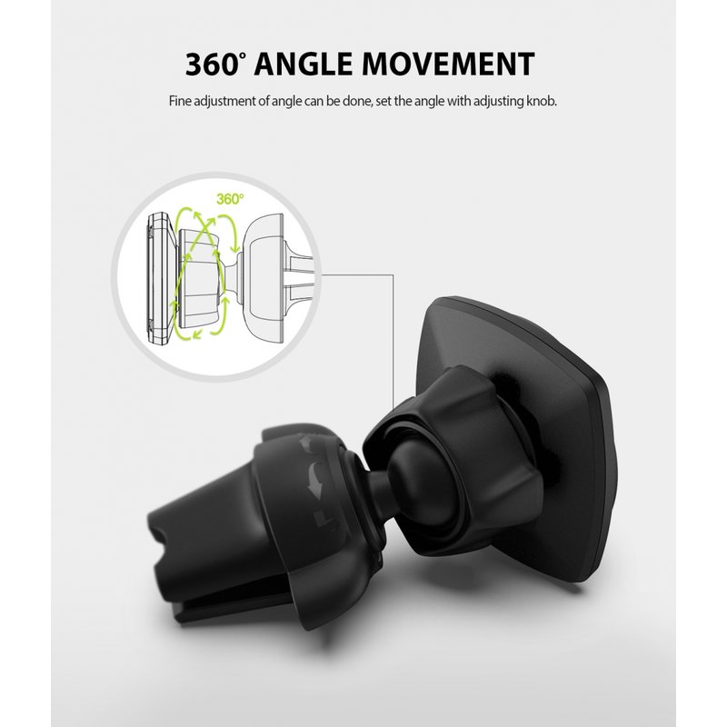 Suport Auto Pentru Grila De Ventilatie Magnetic Ringke Power Evo - Black