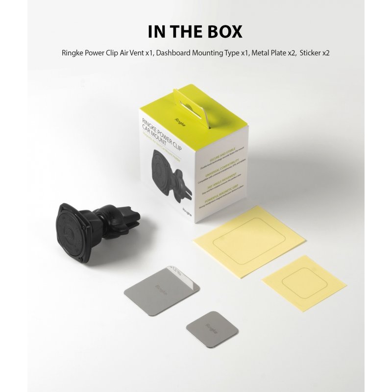 Suport Auto Pentru Grila De Ventilatie Magnetic Ringke Power Evo - Black