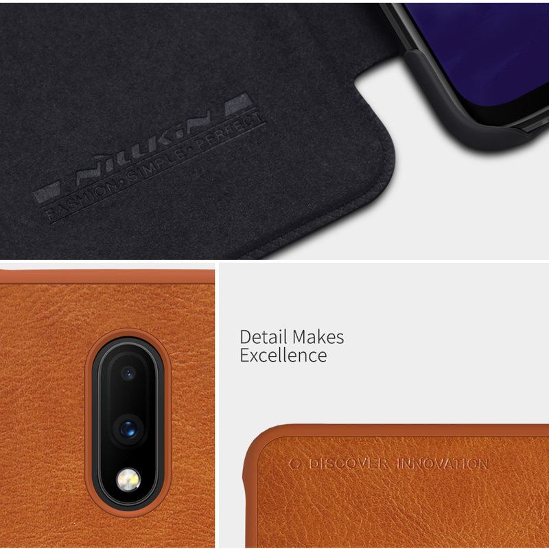 Husa OnePlus 7 Flip Nillkin QIN Negru
