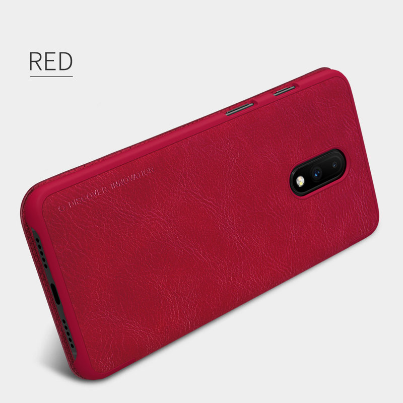 Husa OnePlus 7 Flip Nillkin QIN Rosu