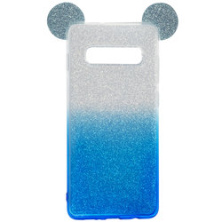 Husa Samsung Galaxy S10 Plus Gradient Color TPU Mouse Bling Glitter - Albastru