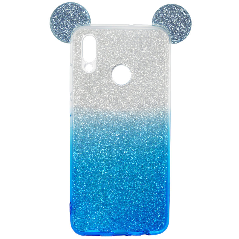 Husa Huawei Honor 10 Lite Gradient Color TPU Mouse Bling Glitter - Albastru
