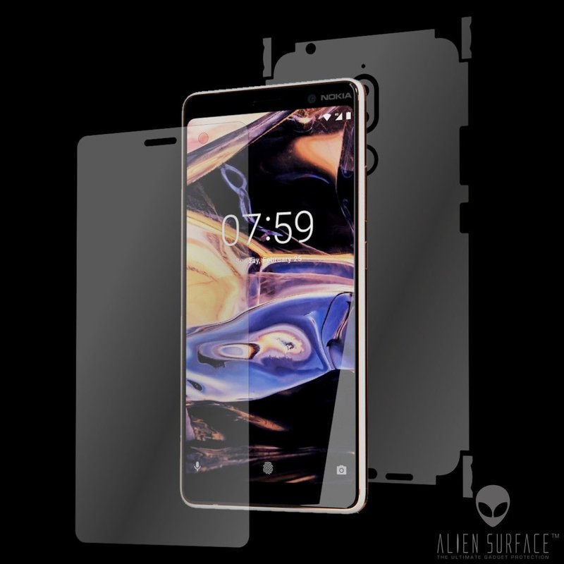 Folie 360° Nokia 7 Plus Alien Surface XHD, Ecran, Spate, Laterale - Clear