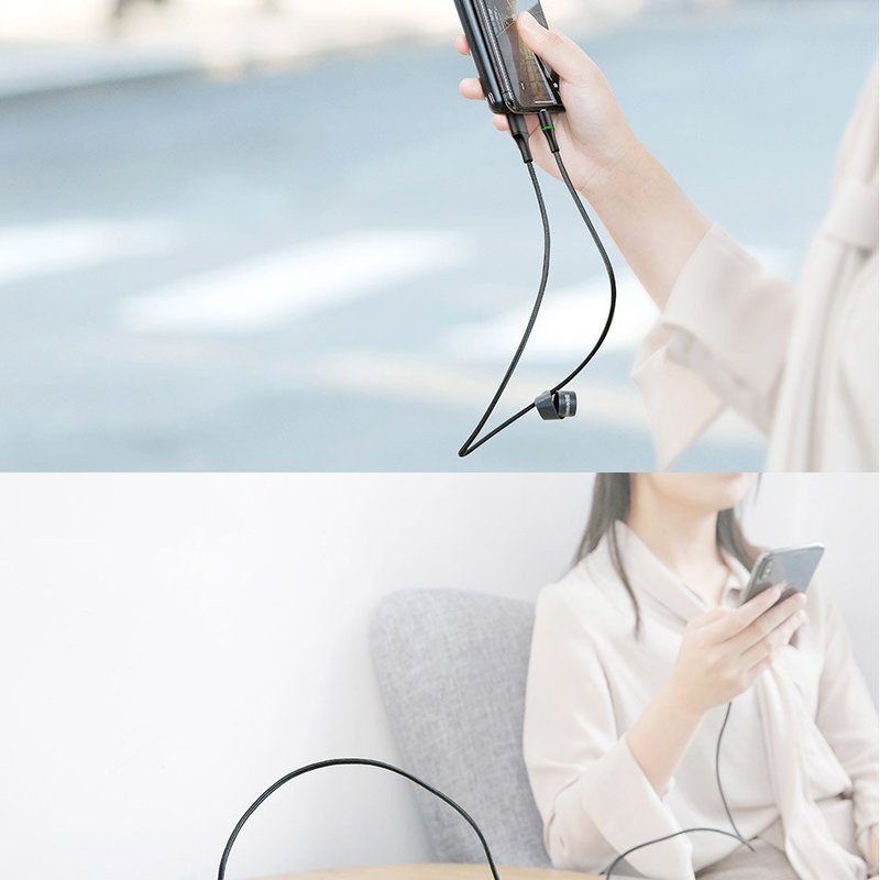 Cablu de date Micro-USB Baseus Halo Data 0,5 M Lungime Cu Invelis Textil - CAMGH-A01 - Black