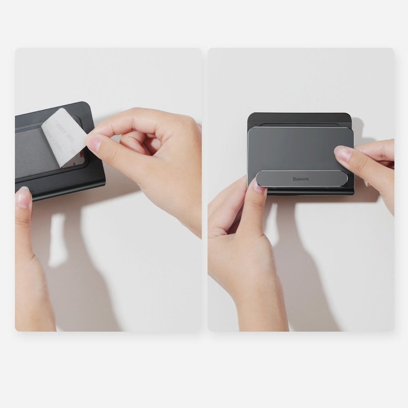 Suport Perete Telefon, Autoadeziv Cu Montaj Pe Suprafete Multiple Baseus - Argintiu SUBG-0S