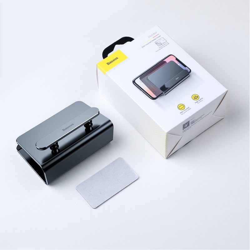 Suport Perete Telefon, Autoadeziv Cu Montaj Pe Suprafete Multiple Baseus - Argintiu SUBG-0S