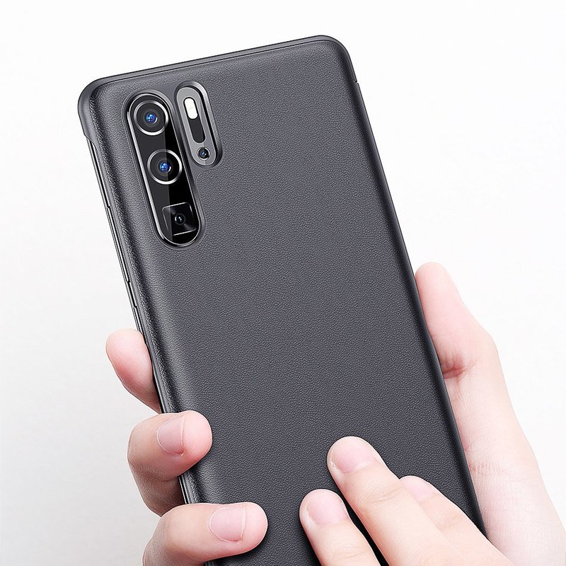 Husa Huawei P30 Pro Baseus Smart View Flip Cover with Smart Window - LTHWP30P-YP11 - Khaki