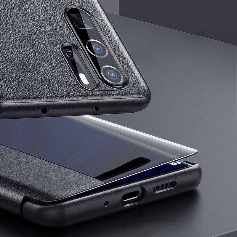 Husa Huawei P30 Pro Baseus Smart View Flip Cover with Smart Window - LTHWP30P-YP11 - Khaki