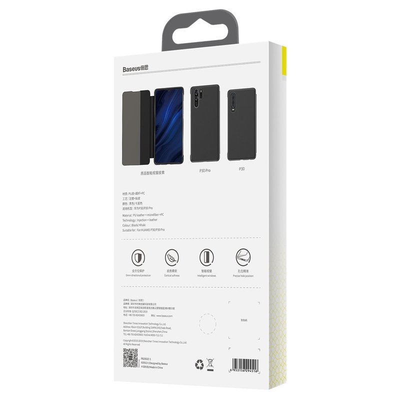 Husa Huawei P30 Baseus Smart View Flip Cover with Smart Window - LTHWP30-YP01 - Black