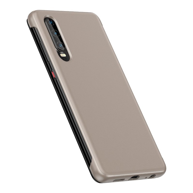 Husa Huawei P30 Baseus Smart View Flip Cover with Smart Window - LTHWP30-YP11 - Khaki