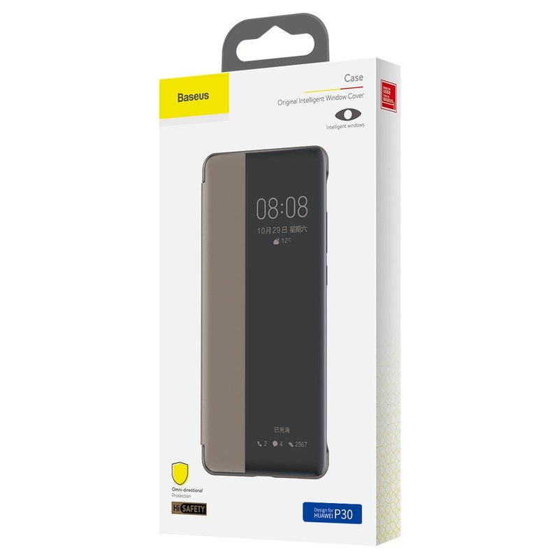 Husa Huawei P30 Baseus Smart View Flip Cover with Smart Window - LTHWP30-YP11 - Khaki