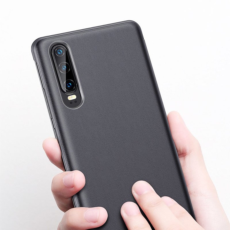 Husa Huawei P30 Baseus Smart View Flip Cover with Smart Window - LTHWP30-YP11 - Khaki