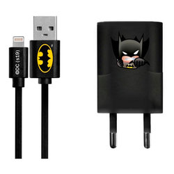 Incarcator Priza Cu Licenta DC Comics 1.0A + Cablu Lightning - Batman