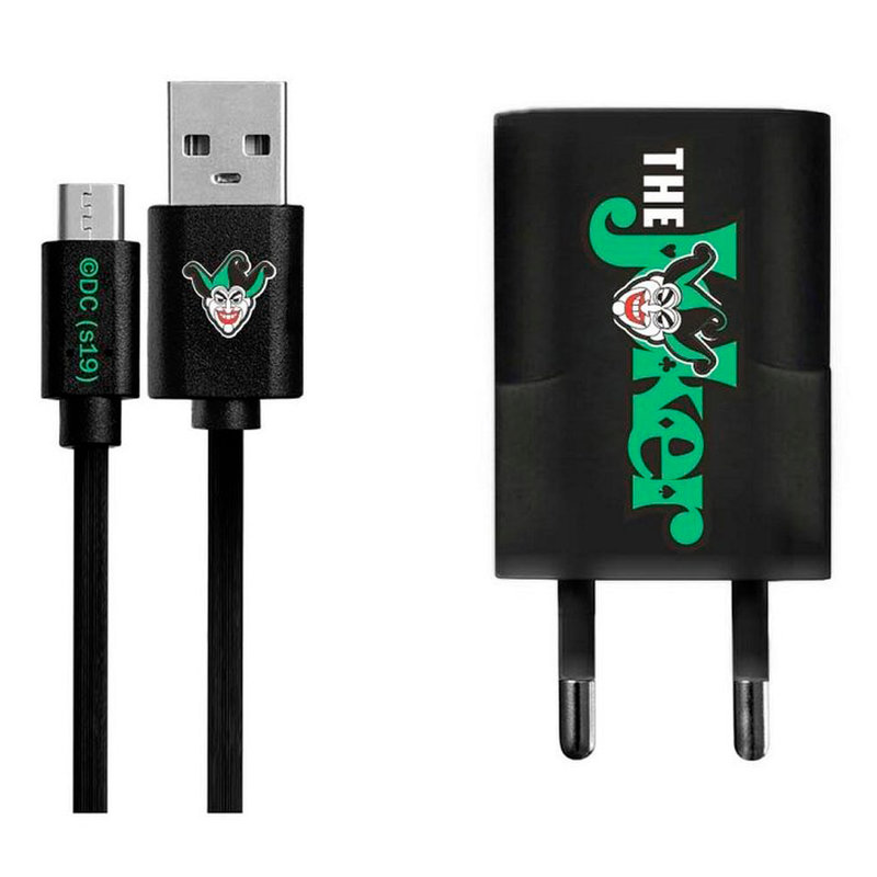 Incarcator Priza Cu Licenta DC Comics 1.0A + Cablu Micro-USB - The Joker