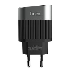 Incarcator Priza Hoco C40A, Dual USB, 2.4A – Negru