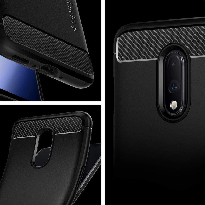 Husa OnePlus 7 Spigen Rugged Armor, negru