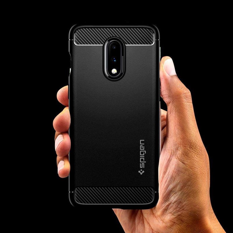 Husa OnePlus 7 Spigen Rugged Armor, negru