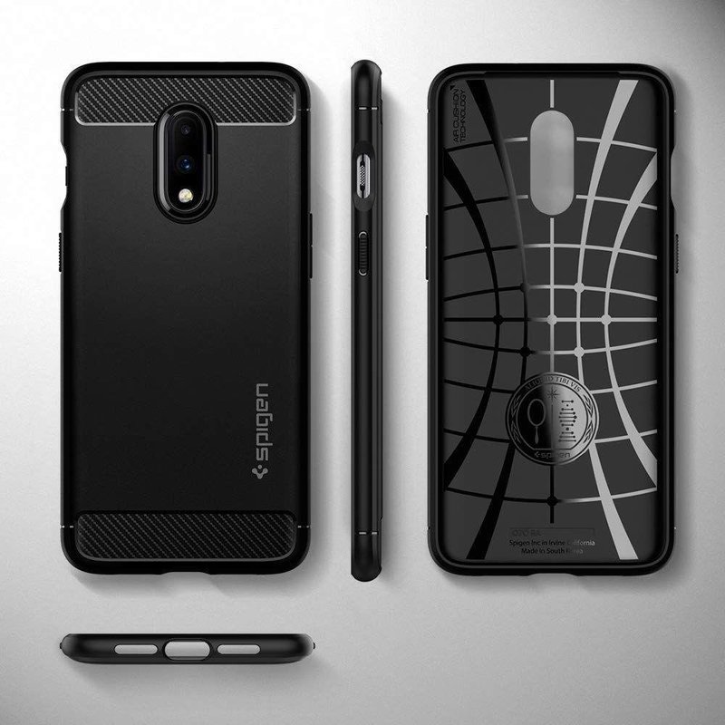Husa OnePlus 7 Spigen Rugged Armor, negru