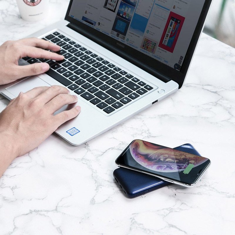 Baterie Externa Wireless 10000mAh Baseus S10 Bracket 18W - PPS10-03 - Blue