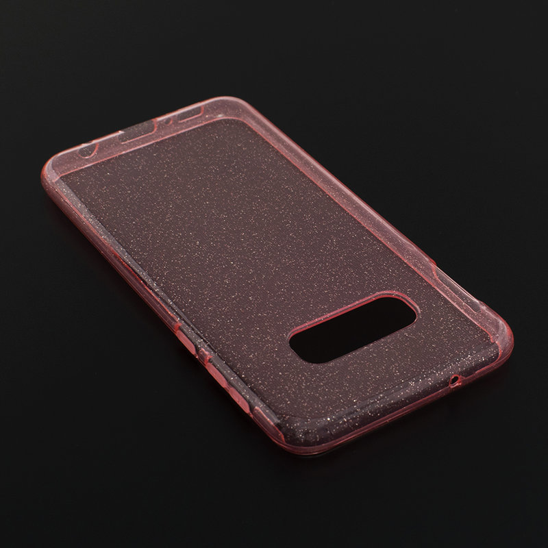 Husa Samsung Galaxy S10e Silicon Crystal Glitter Case - Roz