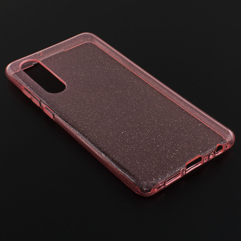 Husa Huawei P30 Silicon Crystal Glitter Case - Roz