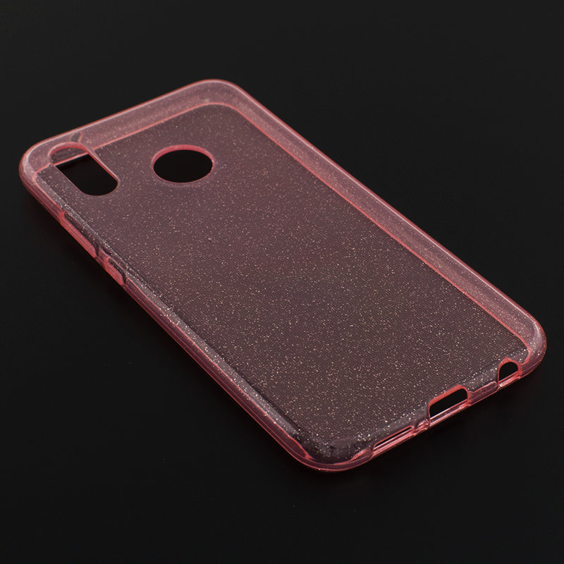 Husa Huawei P20 Lite Silicon Crystal Glitter Case - Roz