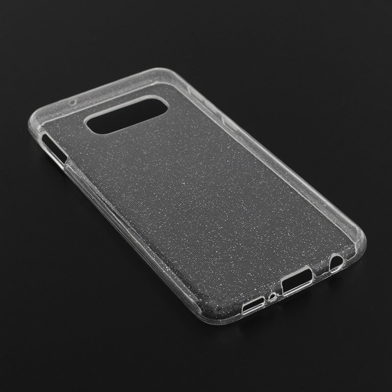 Husa Samsung Galaxy S10e Silicon Crystal Glitter Case - Transparent