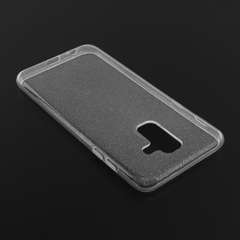 Husa Samsung Galaxy A6 Plus 2018 Silicon Crystal Glitter Case - Transparent
