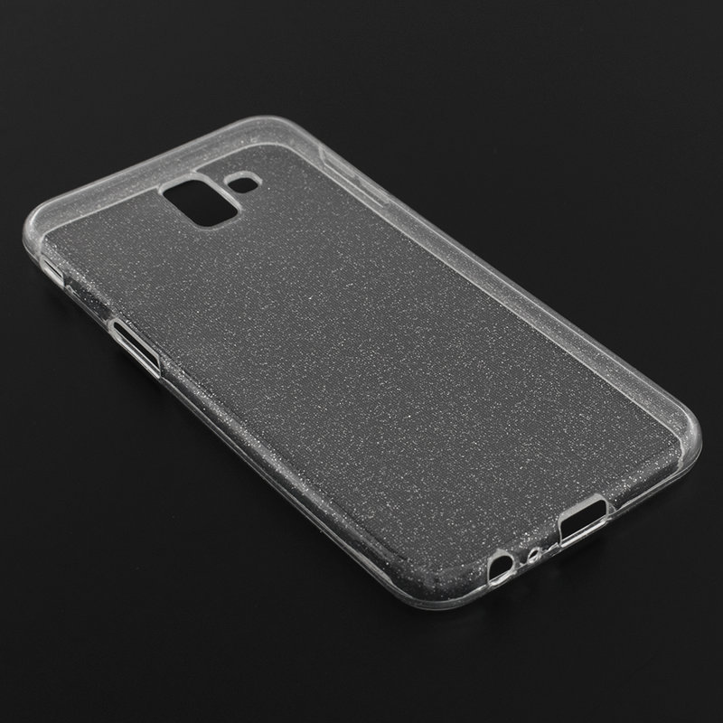 Husa Samsung Galaxy J6 Plus Silicon Crystal Glitter Case - Transparent