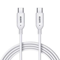 Cablu de date 1.2M ESR USB-C to USB-C Fast Charging - White
